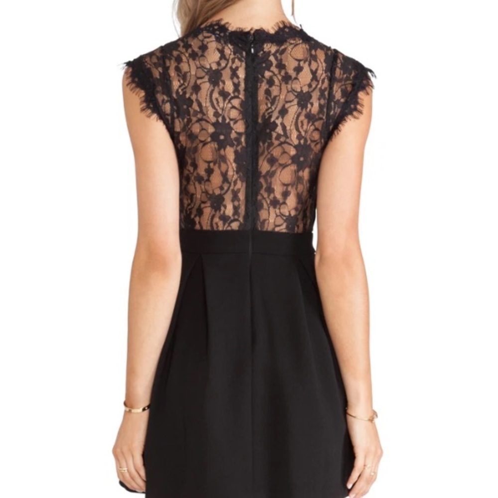 BCBGeneration Black Lace Backless Dress